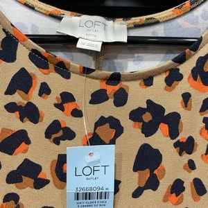Loft small petite cheetah print dress